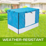Wire Dog Cage Foldable Crate Kennel 42in with Tray BLUE Cover Combo V274-PET-WCCV42-BU