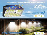 6 Pack Black Solar Motion Sensor Lights Outdoor Security Lamp 2000LM IP65 V178-59205