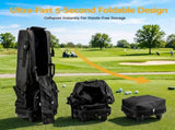 Everfit Golf Travel Bag Flight Cover Foldable Soft Case Wheels Black GOLF-B-BAG-TRAVEL-BK