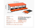 Chicken Nesting Boxes, 4 Compartments, Metal Egg Laying Boxes with Protective Collection Lids, Roll V952-JSCDX1530INCI7BMT002V0