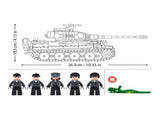 Sluban B1533 Model Kit 135 Tiger I Tank German Panzer WWII Army Military Building Blocks DIY T SLB1533
