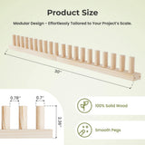 Lightweight Solid Wood Chunky Knitting Loom Kit - 30" Modular Frame, Natural Pine Craft Board V1370-AZ4-15829