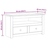 Corner Tv Cabinet 93x49x49 Cm Solid Pine Panama Range 43_282685