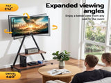 Artiss Mobile TV Stand Rolling Cart Wheels 32-75" Heavy Duty 133kg Mount Bracket TV-MOUN-6001-BK-WAL