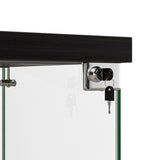 Stacked Display Cabinet Collection Storage Tempered Glass 2 Tier With Lock Black DBOX1002-2-BK