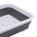 Foldable Dish Drying Rack Food Grade PP TPR Portable Dinnerware Drainer Organizer for Kitchen RV V1294-YM0901-3118240246111