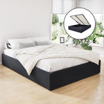 Artiss Bed Frame Queen Size Gas Lift Base Charcoal TOKI BFRAME-E-TOKI-Q-CHAR-AB