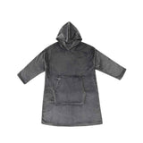 Accessorize Grey Super Soft Hooded Blanket Extra Large V442-HIN-BLANKET-HOODIE-GREY-L