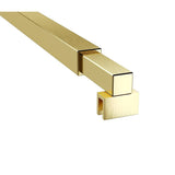 70x210cm Single Shower Glass Screen with Gold Wall Channel & Square Pole V63-927341