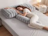 Giselle Wedge Pillow Headboard, Easy Wash Zipper Cover & Anti-Flat Foam, Couch Lumbar Support for HBP-VRNECK-COR-GY-KS