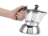 4 Cup Stainless Steel Coffee Maker Stovetop Moka Pot Coffee Maker Kitchen Supplies V1294-YM0901-3118210166711