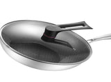 Stainless Steel Wok Pan Double Sided Honeycomb 3 Layer Prevent Sticking Easy Cleaning Wok for V1294-YM0717-3118220189617