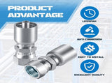 12 Pcs 3/8" Hose x 3/8" Jic 37&deg Hydraulic Hose Female Coupling End Swivel Crimp Hydraulic V1258-DP02-C-2818