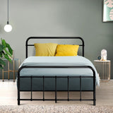 Artiss Bed Frame Metal Frames LEO - King Single MBED-C-LEO-KS-BK