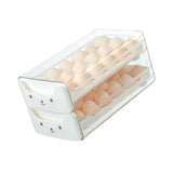 Double Layer Egg Drawer Transparent Lengthen Independent Slot Egg Holder Egg Storage Container for V1294-YM0703-3118230118312