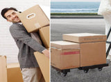 6-Wheel Folding Hand Truck Heavy Duty 227kg Capacity Collapsible Trolley with Elastic Strap V985-FOLDINGHANDCART