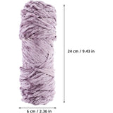 4pcs Lavender Chenille Yarn DIY Weaving Wool Material V1366-AZ2-W-15376