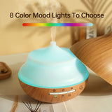 wood grain aromatherapy humidifier, ultrasonic quiet timer V1347-730-58793-WOO-D