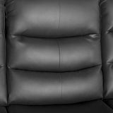 321 Seater Recliner Sofa In Faux Leather Lounge Couch in Black V43-SET-FAN-3+2+1-BL