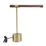 Wood Grain LED Desk with Plug Adjustable Light Head Modern Simple Foldable LED Reading Table V1294-YM0901-3119240051611