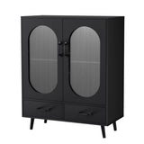 Artiss Buffet Sideboard Double Doors - Black FUR-S-SID-01-BK-AB