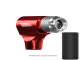 Red Portable CO2 Bike Tire Inflator with Nozzle - Quick Inflation for Road and Mountain Bikes V888-ELOSUNG34068