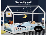 Artiss Bed Frame Wooden Kids House Frame White ROCK WBED-F-HOUSE-ROCK-S-AB