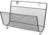 Wall Shelf Black Metal Book Storage Rack for Home Office Use 2Pcs V1369-AZ3-W-20824
