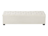 Storage Ottoman Bench, Button-Tufted End of Bed Bench with Side Bags, Flip-up Upholstered Storage V952-BYWSZYXTK404XZWNY001V0