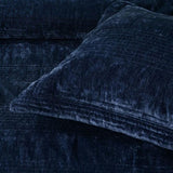 Bianca Cyrano Indigo Soft Velvet Polyester Quilted Coverlet Set Single/Double V442-BCA-COVERLETS-CYRANO-INDIGO-DS