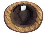 GOORIN BROTHERS Eric B Trilby Fedora Hat Bros Woven Paper Straw in Brown V563-GOORIN-100-4432-BRWN-XL