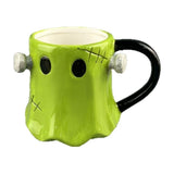 Halloween Green Ceramic Mug,Spooky Design Coffee Cup for Halloween Party Decor,Home Kitchen Use and V1369-AZ3-W-14167