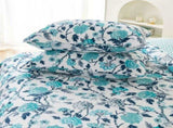 100% Cotton Lightly Quilted Coverlet Set Delta Queen 230 x 250 cm V442-STT-COVERLET-DELTA-BLUE-QS