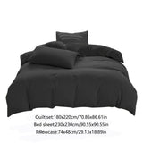 Cotton Blend 4 Piece Bedding Set - Bed in a Bag with Flat Sheet, Fitted Sheet, Duvet Cover and Two V1366-AZ2-W-19786