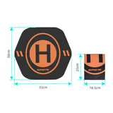 Foldable Leather Helipad For Drones - 55 X 50Cm PRL-45642060DBT