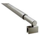 120x200cm Single Shower Glass Screen with Gunmetal Wall Channel & Round Pole V63-929631