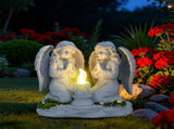 Solar Resin Praying Angel Garden Light - Outdoor Waterproof Angel Statue with Warm Solar Lantern, V888-ELOSUNG55520