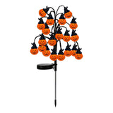 Bring Eerie Charm to Your Outdoor Space with Solar-Powered Halloween Stake Lights Pumpkin, Skull, V1341-ZY-WEUJUWA2-TOPHATPUMPKIN-1PCS