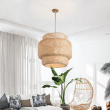 Bamboo Lantern Pendant Lamp Hanging Lamp Modern Weave Single Light Pendant Ceiling Hanging Light V1192-AZ-W-35248