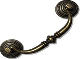 10 Pack Drop Bail Drawer Pull Handles, Shabby Chic Zinc Alloy Cabinet Hardware, Antique Bronze V1188-MS-721-061