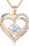 Forever Love Heart Birthstone Necklace 925 Sterling Silver Jewelry Mom, Wife, Friend Ideal V1107-FOREVER LOVE HEART BIRTHSTONE NECKLACE