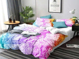 Pastello Marble Rainbow Swirl Quilt / Doona / Duvet Cover set V745-AQ042976Q3