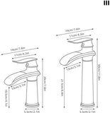 Waterfall Bathroom Faucet Single Handle Mixer Tap Hot and Cold for Bathroom Sink Washbasin, Low V1237-ZY-917-114