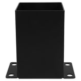 Black Wood Pavilion Post Base Bracket Kit Heavy Duty Support for Pergolas and Outdoor Structures V1369-AZ3-W-17120