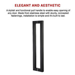 Entrance Door Pull Handle Matte Black 1200mm V63-837581