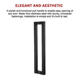 Entrance Door Pull Handle Matte Black 1200mm V63-837581