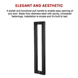 Entrance Door Pull Handle Matte Black 1500mm V63-837591