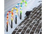 Christmas Solar Candy Cane Lights Candy Cane Pathway Markers Lights Set Of Xmas Led Yard Lawn Indoor V1263-JX-1671