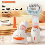 4-in-1 Pet Hair Vacuum Comb, Rechargeable De-shedding Tool with Interchangeable Heads, Duck-Shape V1341-ZY-ZHEA5URF-WHITE