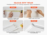 Wall Molding 3 Pack, Wainscoting Panels Kit, Lightweight Paintable Polystyrene, Easy to Install V952-QMSTJBYX2X1D7ZEYY001V0
